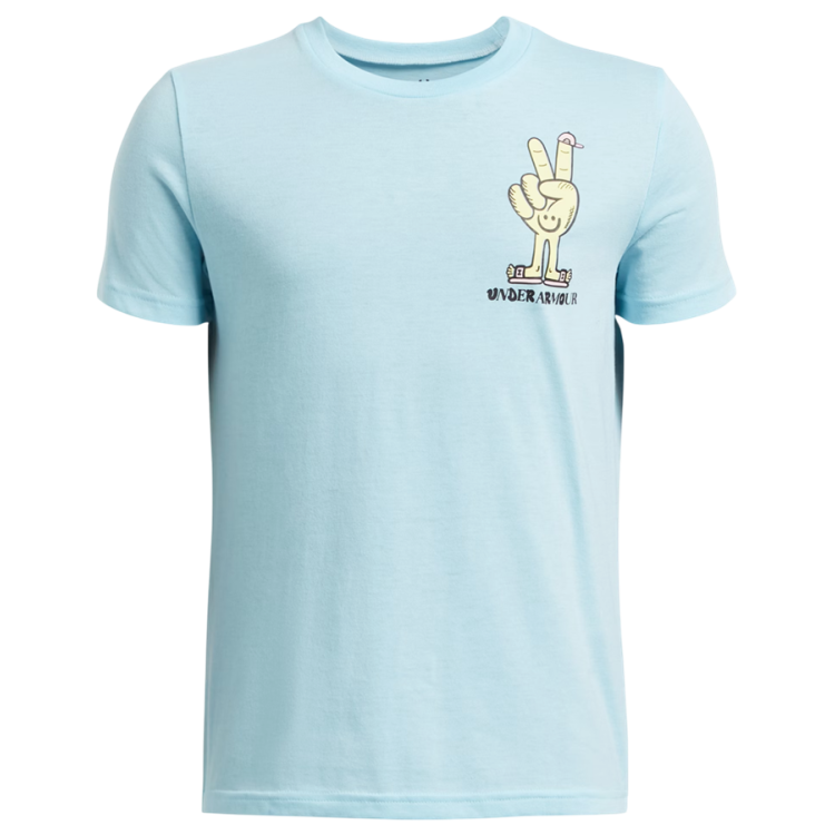 UA Boys´ Peace Love UA Logo Short Sleeve "Stream-Sonic Yellow"