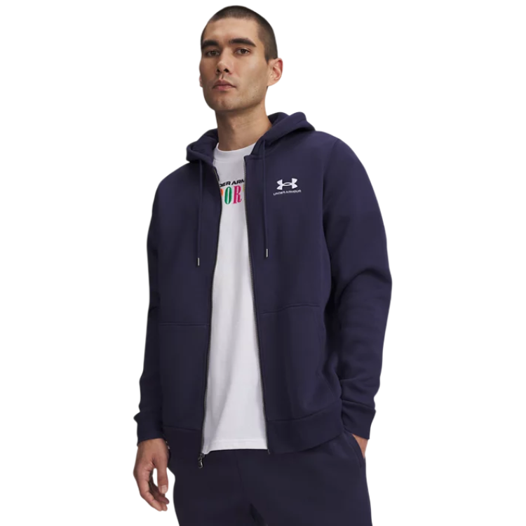 UA Icon Fleece FZ Hoodie "Midnight Navy"