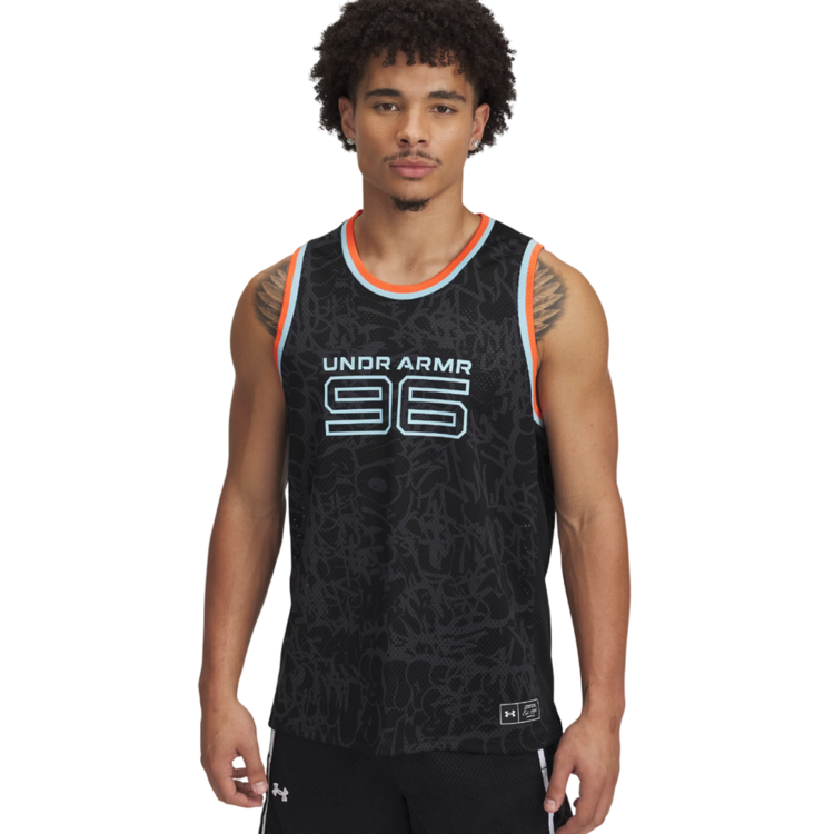 UA Men's Zone Pro Mesh Printed Tank "Black-Anthracite"