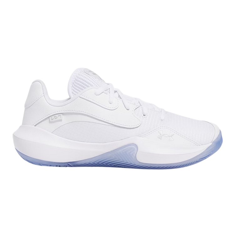 UA Unisexe Lockdown 7 Low "White-Metallic Silver"