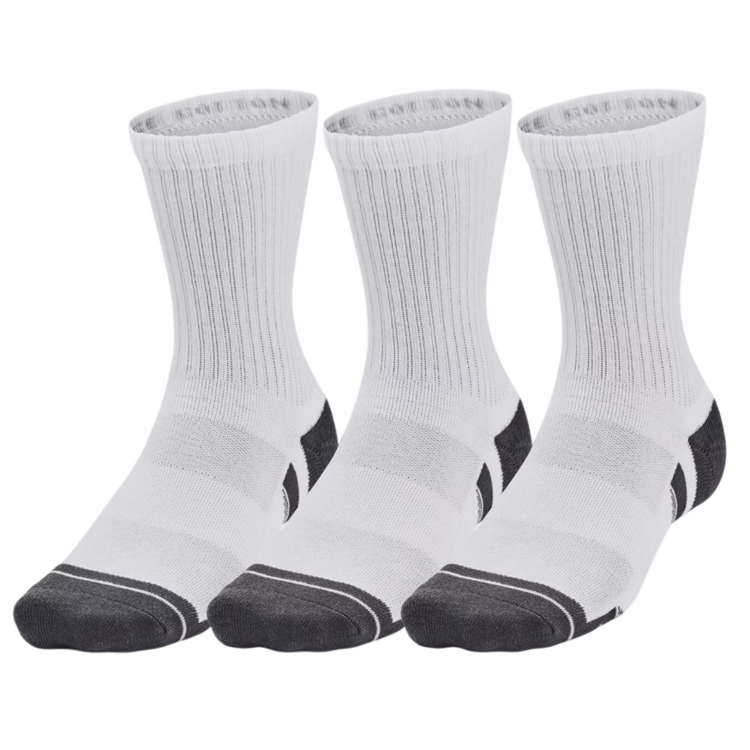 Ajouter au panier UA Unisexe Performance Cotton 3-Pack Mid-Crew Socks "White-Pitch Gray" UA Unisexe Performance Cotton 3-Pack Mid-Crew Socks "White-Pitch Gray"