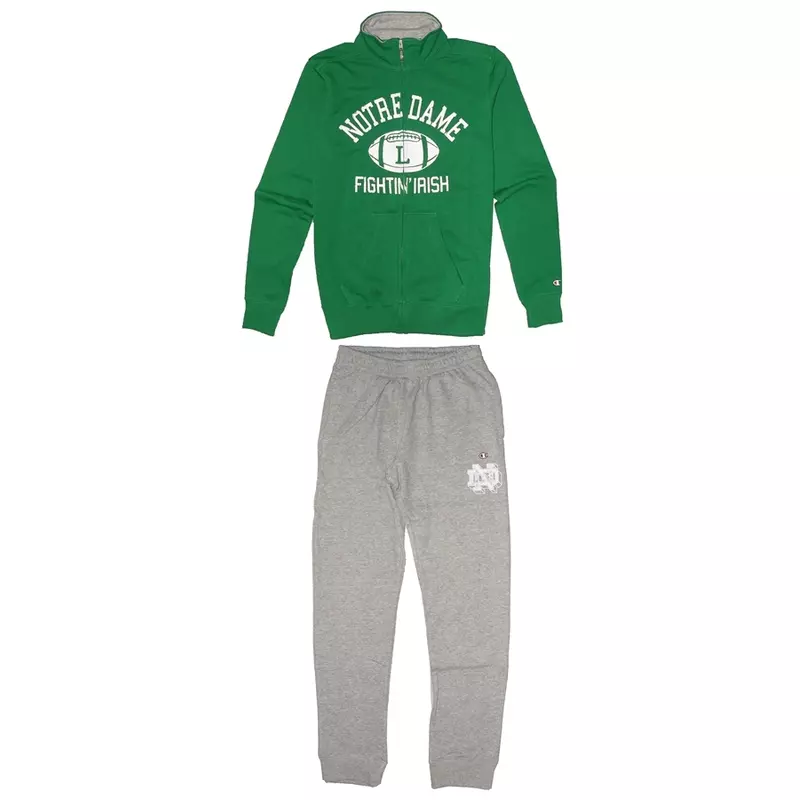 Champion Chándal NFL University Notre Dame (Verde/gris)