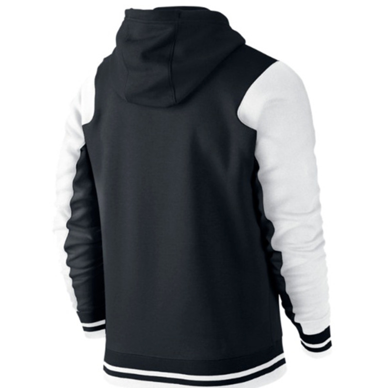 jordan varsity hoodie black and white