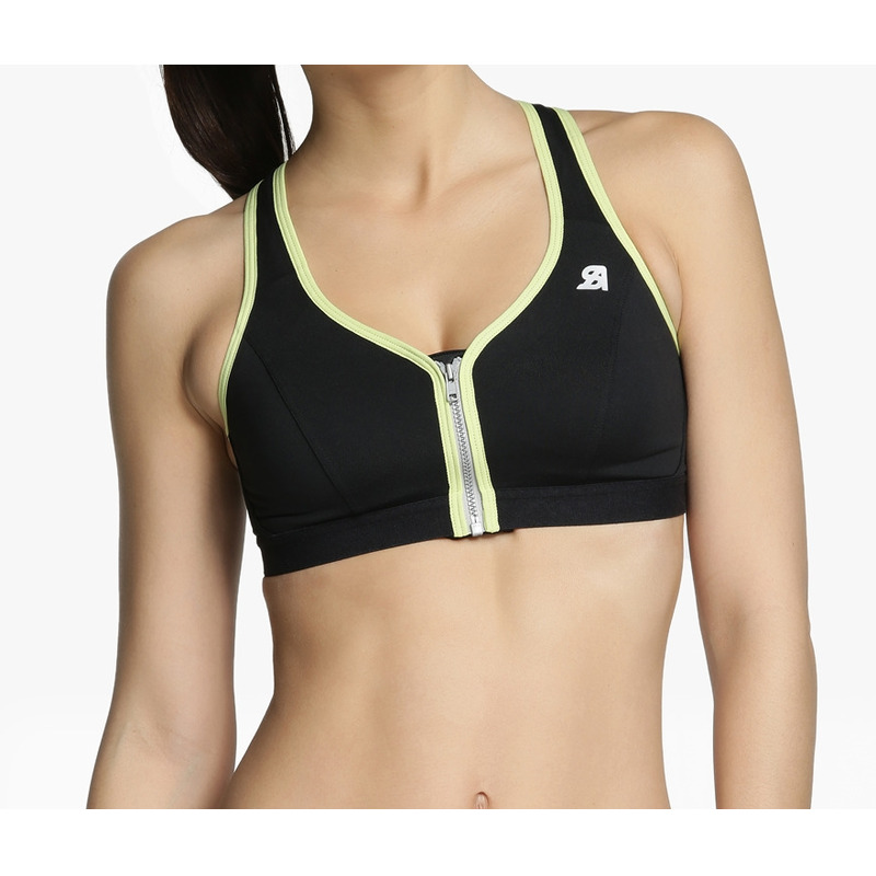 Shock Absorber Sujetador Deportivo Zipped Bra (negro/verde)