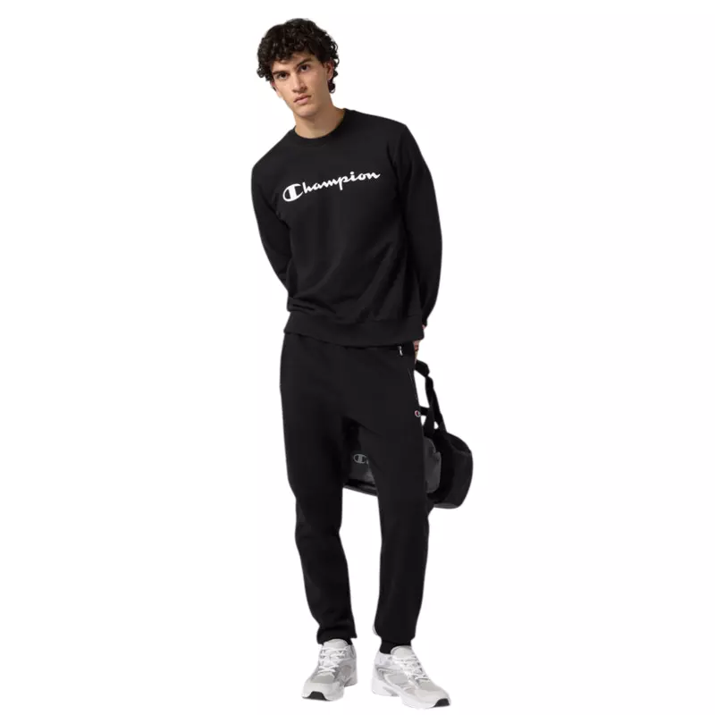 Champion Icon Pocket Zip Rib Cuff Fleece Slim Fit Pants "Black"