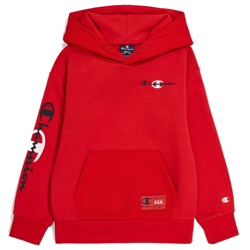 Champion Kids Basketball Logo Fleece Hoodie Red