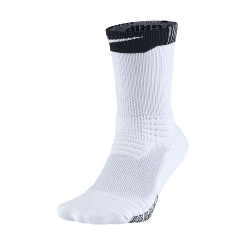 Nike Grip Versatility Crew Basketball Socks 100 white black whi