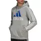 Adidas Essentials Hoodie Fleece Logo 3 strips (grey)