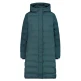 Campagnolo Women's long padded down jacket with hood "Trek Green"