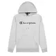 Champion Script Logo Print Cotton Terry Hoodie "Light Grey"