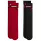 Jordan Kids Diamond High Crew Socks (2 Pairs) "Gym Red-Black"