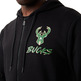 New Era NBA Milwaukee Bucks Script Logo FZ Hoodie "Black"