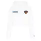New Era NBA Womens New York Knicks Team Logo Crop Pullover Hoodie