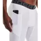 Short long HeatGear® Pocket "Blanc"