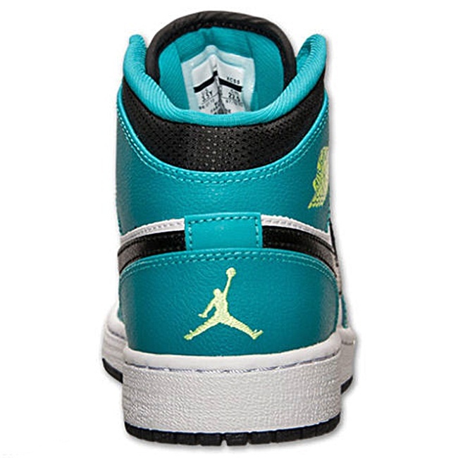 Air Jordan 1 Mid (GS) Junior (128/blanco/esmeralda)
