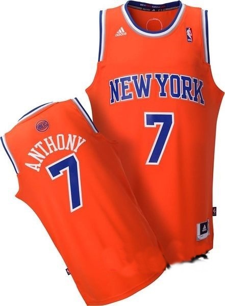 esta noche Aplastar Jajaja Adidas Camiseta Swingman Carmelo Anthony Knicks (naranja/azul)