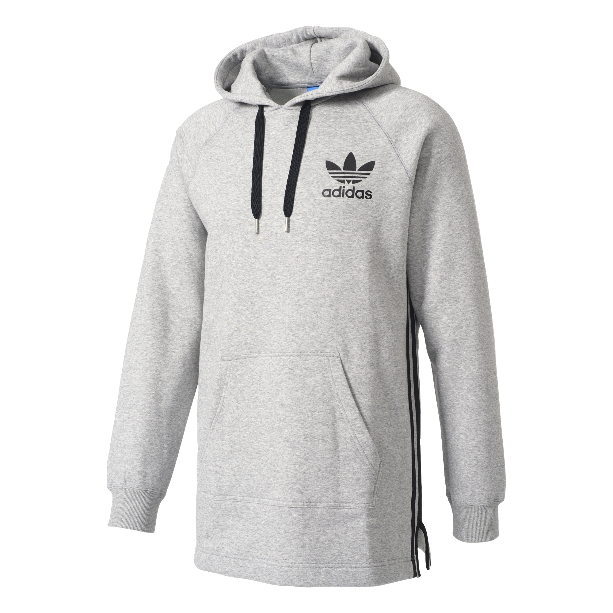 Adidas Originals Long Hoodie (medium grey heather)