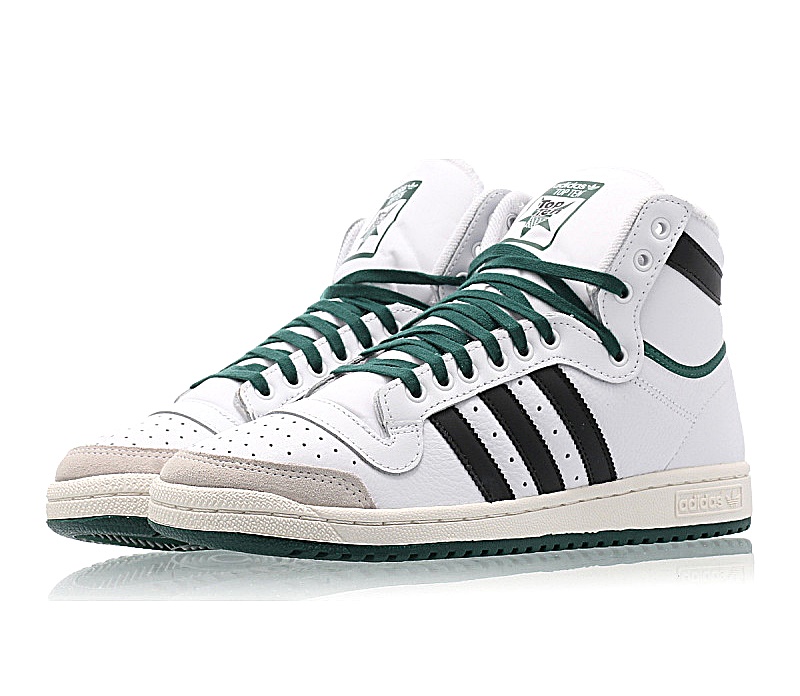 green and white top ten adidas