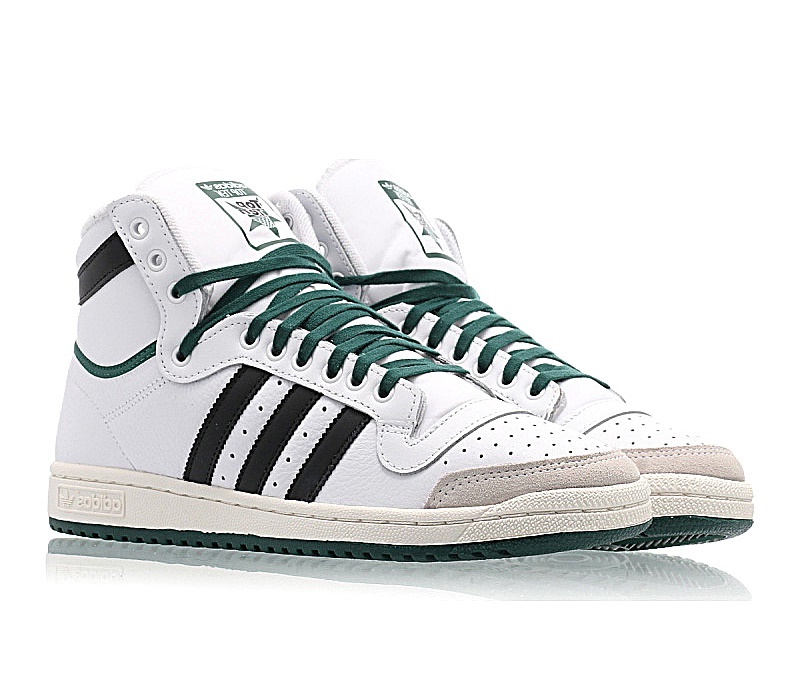green and white top ten adidas