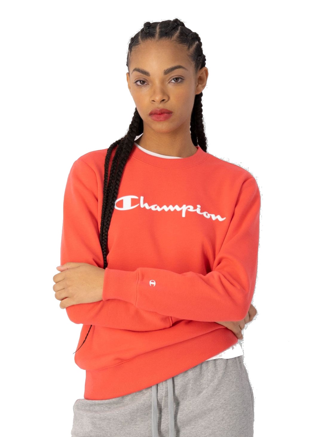 Champion Legacy Big Logo Crewneck Sweatshirt Red