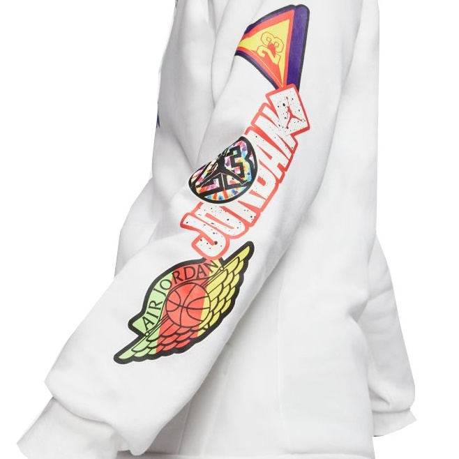 Jordan Jumpman Sticker Pullover Hoodie (white)