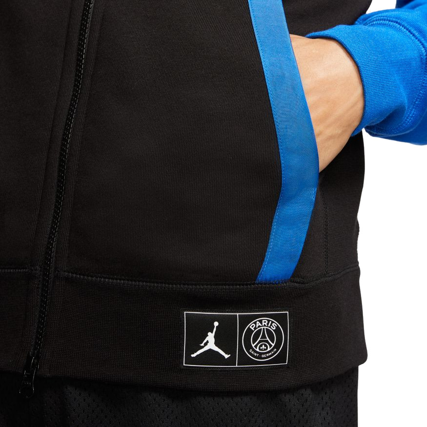 psg x jordan black cat hoodie