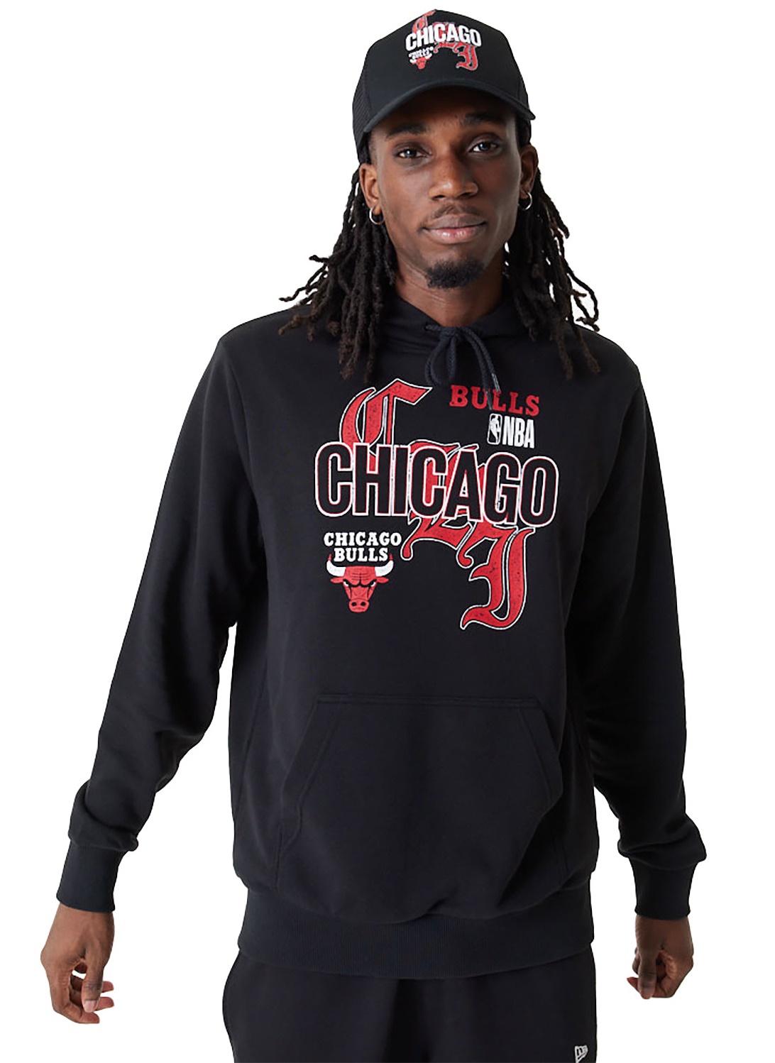 Hoodies and sweatshirts New Era NBA Foil Print Hoody Chicago Bulls Black