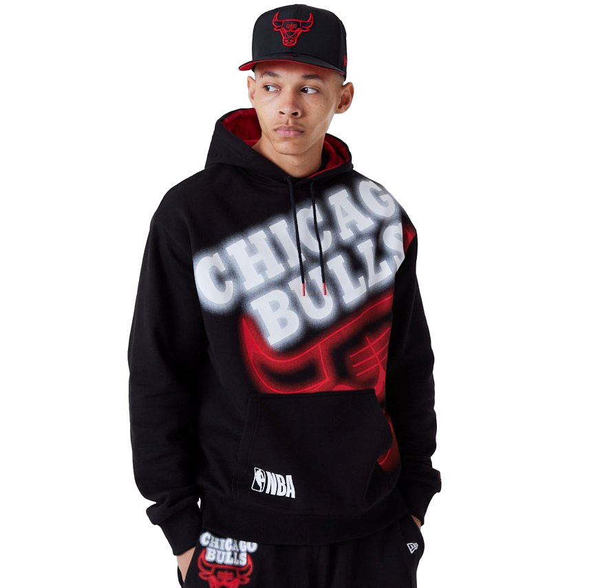 Hoodies and sweatshirts New Era NBA Foil Print Hoody Chicago Bulls Black