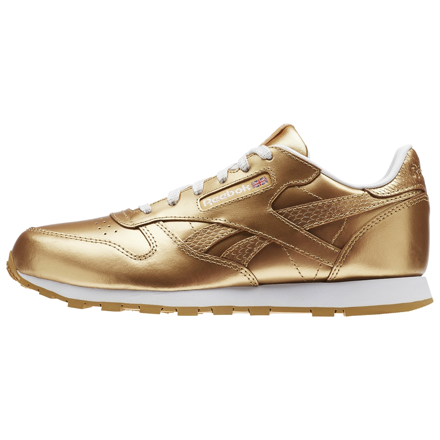 reebok leather metallic
